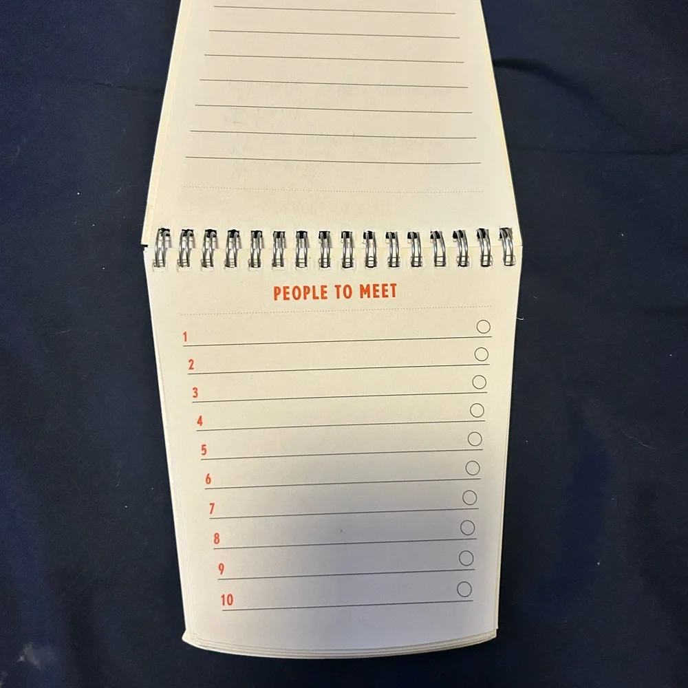 Bucket List Notebook silver‎ pail 96 pages NWT
